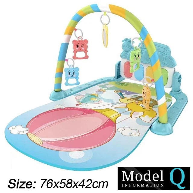 Baby Music Play Gym: Fitness Stand with Piano, Crawling Blanket, and Pedal Game Pad