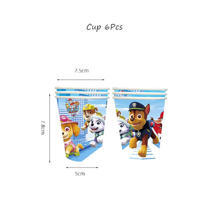 Paw Patrol Extravaganza: Anime Birthday Party Decorations with Tableware – Children's Favorite Toys and Accessories, Perfect for Paw-some Celebrations! - The Little Big Store