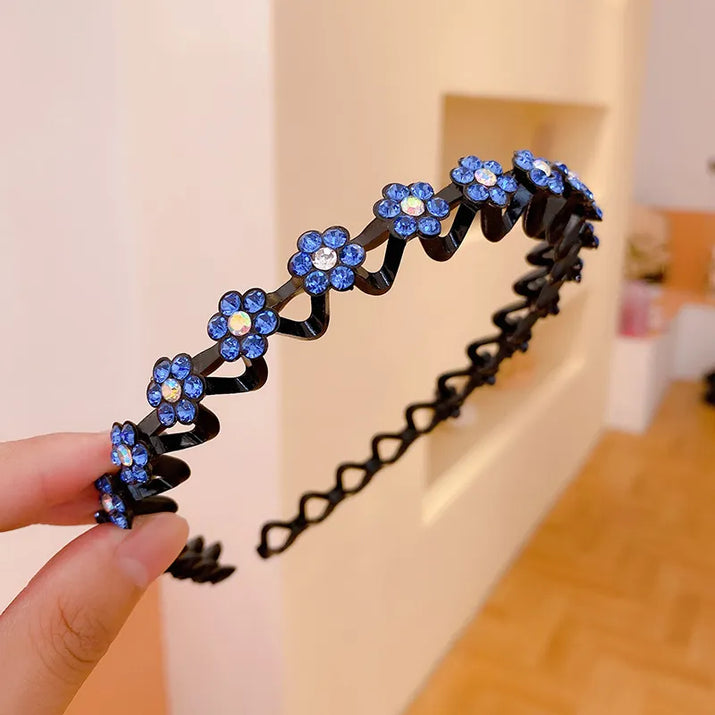 Radiant Waves: Non-slip Rhinestone Headbands for Women and Girls! - The Little Big Store