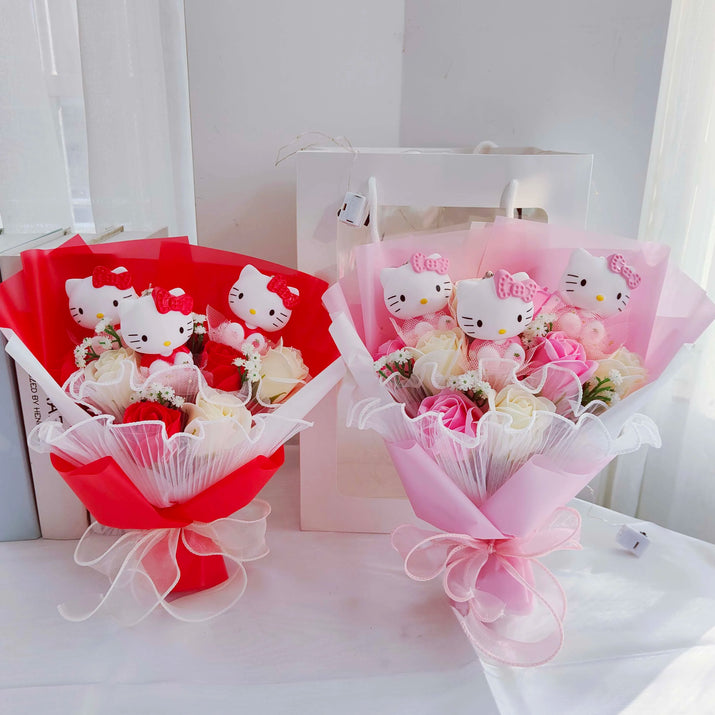 Purrfect Plush Kitty Bouquet - The Little Big Store