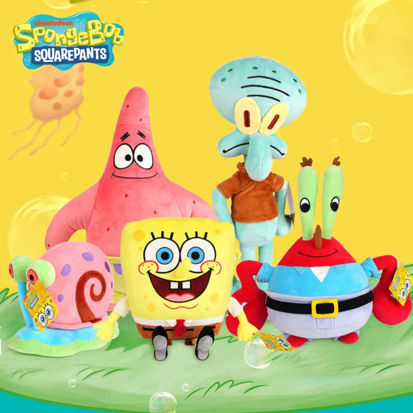 Adorable Cartoon SpongeBob Character Plush Toys: Cuddly Companions for Kids! - The Little Big Store