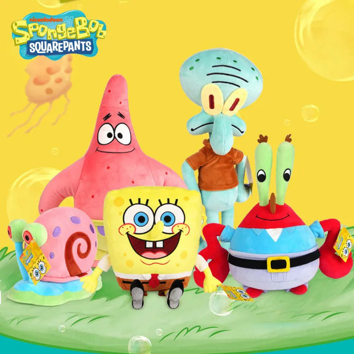Adorable Cartoon SpongeBob Character Plush Toys: Cuddly Companions for Kids! - The Little Big Store