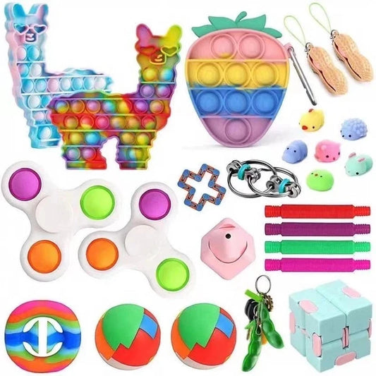 Fidget Fun Surprise: 3-50pcs Random Fidget Toys Mystery Gifts Pack - Antistress Relief for Kids!