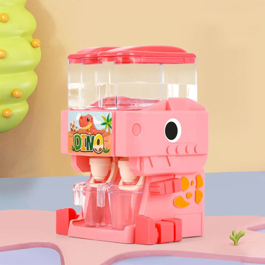 Dino Dual Drink Delight: Kids' Pink and Blue Water Dispenser Toy
