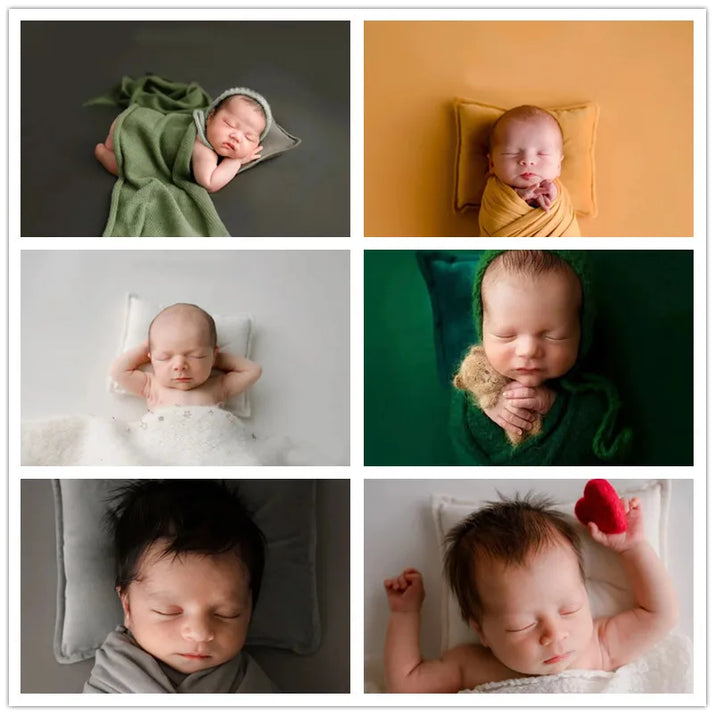 Velvet Dreams: Mini Baby Pillow Mat for Newborn Photography 🌟📸👶 - The Little Big Store