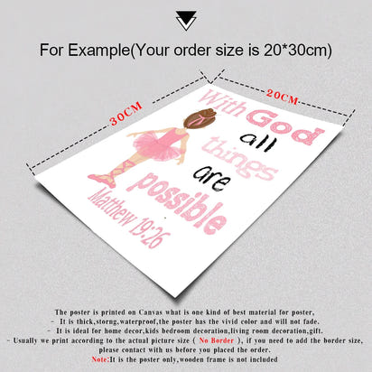 Christian Poster and Prints Bible Verse Wall Art - The Little Big Store