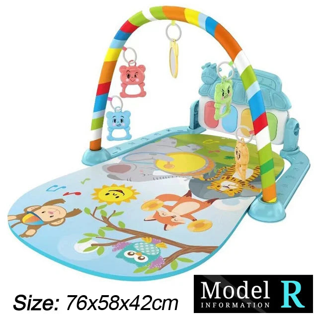 Baby Music Play Gym: Fitness Stand with Piano, Crawling Blanket, and Pedal Game Pad