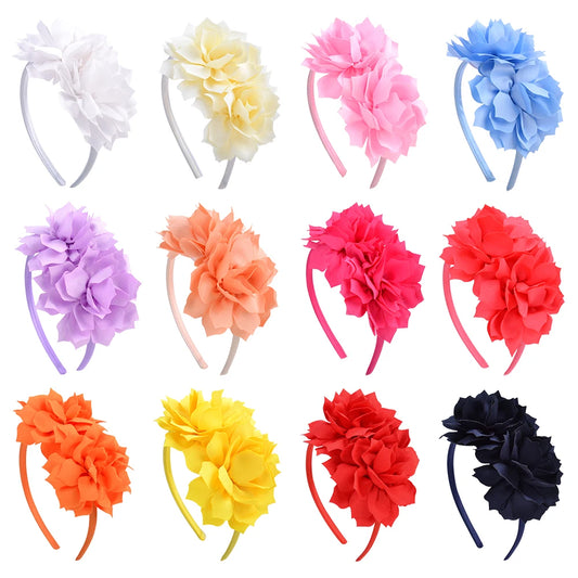 Solid Flower Headband for Girls