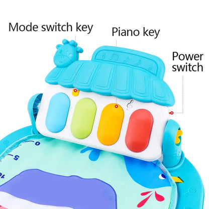 Baby Music Play Gym: Fitness Stand with Piano, Crawling Blanket, and Pedal Game Pad