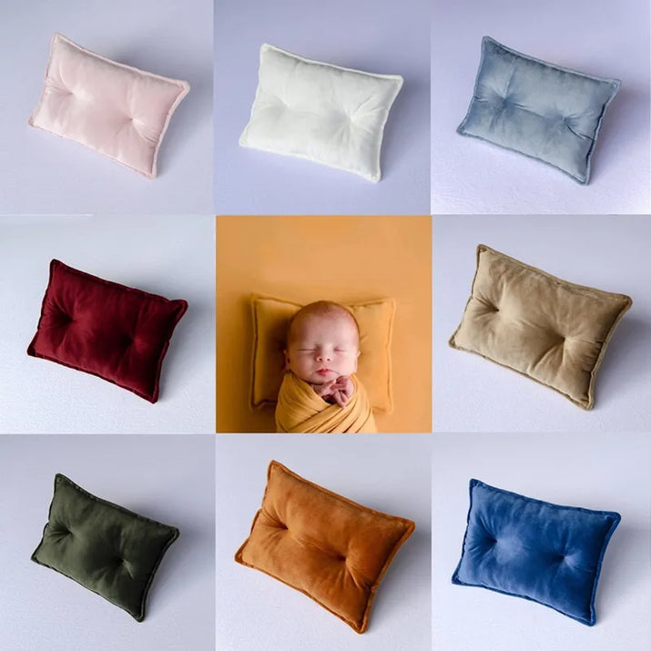 Velvet Dreams: Mini Baby Pillow Mat for Newborn Photography 🌟📸👶 - The Little Big Store