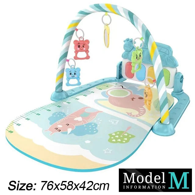 Baby Music Play Gym: Fitness Stand with Piano, Crawling Blanket, and Pedal Game Pad
