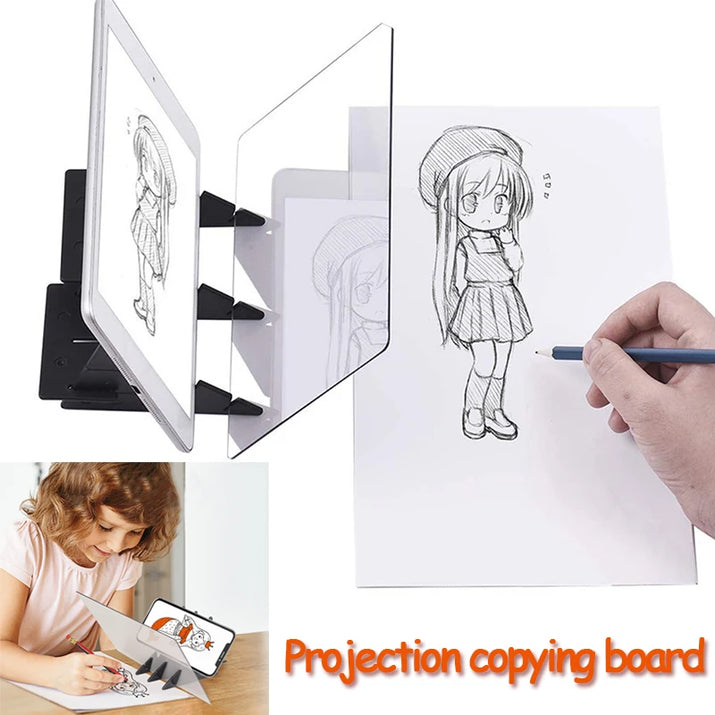 Montessori Kids Projection Drawing Board: Sketch, Trace, and Paint with Specular Reflection - The Little Big Store