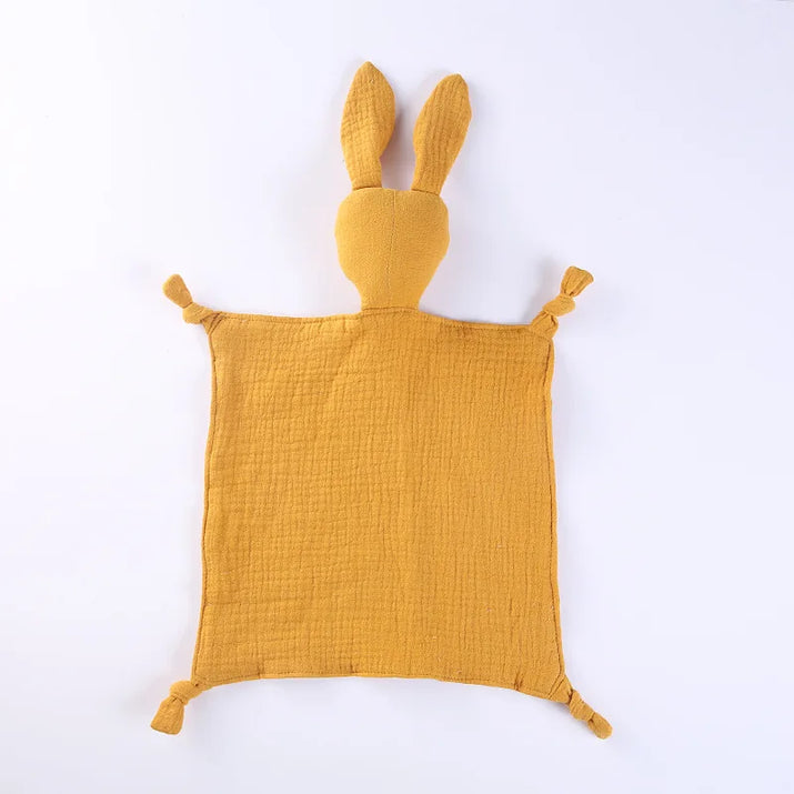 Snuggle in Softness: Baby Rabbit Muslin Blanket Duo! - The Little Big Store