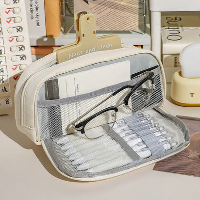 ✏️🎒 Student Cute Pencil Bag: Button Cotton Cord Cloth Stationery Bag - Large Capacity Storage Bag for School Supplies! 🌟📚 - The Little Big Store