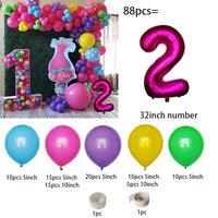 Troll-tastic Party Delight: Princess Balloon Decoration Set for Magical Birthdays! - The Little Big Store