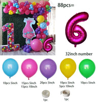 Troll-tastic Party Delight: Princess Balloon Decoration Set for Magical Birthdays! - The Little Big Store