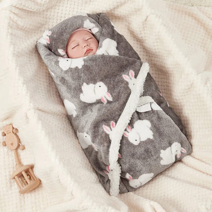 🌨️👶 Winter Baby Blanket: Cozy Fleece Warm Quilt for Newborns! 🌟🍼 - The Little Big Store