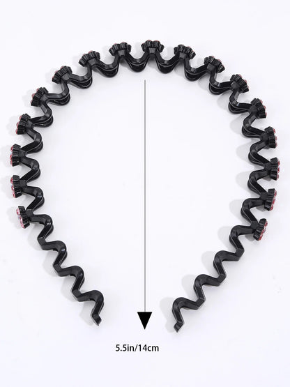 Radiant Waves: Non-slip Rhinestone Headbands for Women and Girls! - The Little Big Store