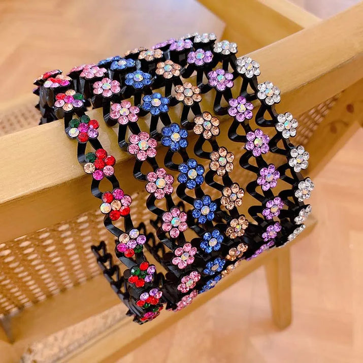 Radiant Waves: Non-slip Rhinestone Headbands for Women and Girls! - The Little Big Store