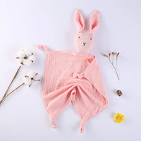 Snuggle in Softness: Baby Rabbit Muslin Blanket Duo! - The Little Big Store
