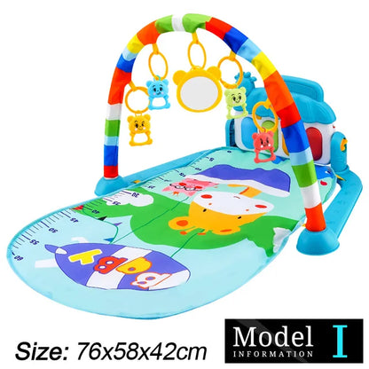 Baby Music Play Gym: Fitness Stand with Piano, Crawling Blanket, and Pedal Game Pad