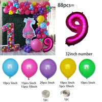 Troll-tastic Party Delight: Princess Balloon Decoration Set for Magical Birthdays! - The Little Big Store