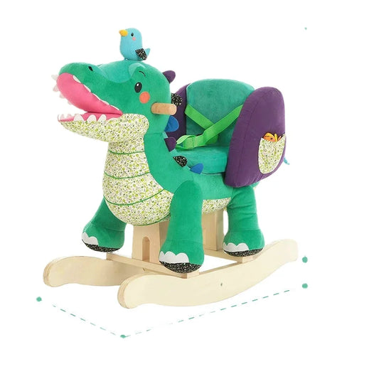 Treasure Ride: Wooden Kids Rocking Horse for Unforgettable Birthdays!" 🎂🎈