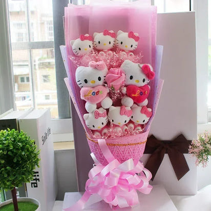 Purrfect Plush Kitty Bouquet - The Little Big Store