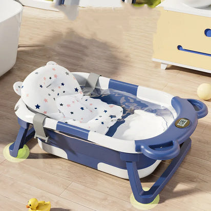 Smart Splash Tub: Foldable Baby Bathtub with Real-time Temperature Monitoring! 🛁👶🌡️ - The Little Big Store