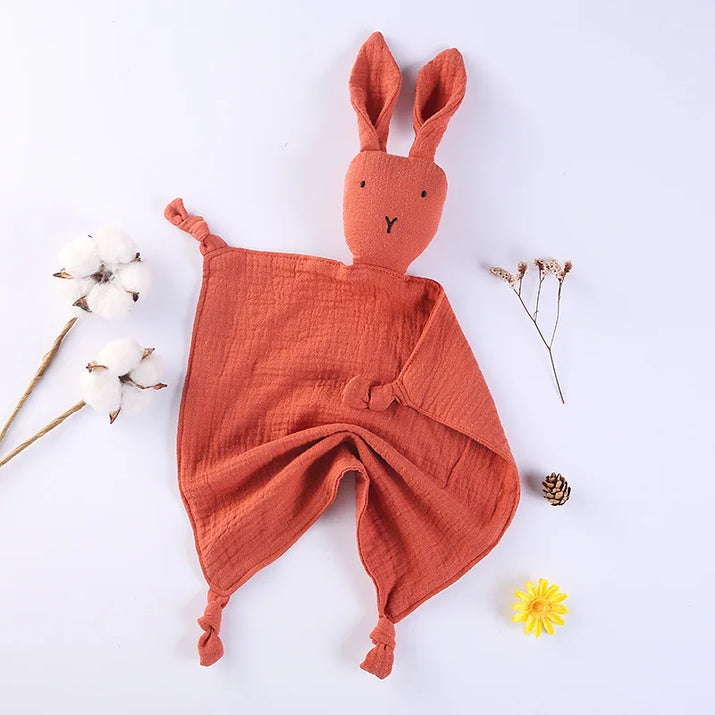 Snuggle in Softness: Baby Rabbit Muslin Blanket Duo! - The Little Big Store