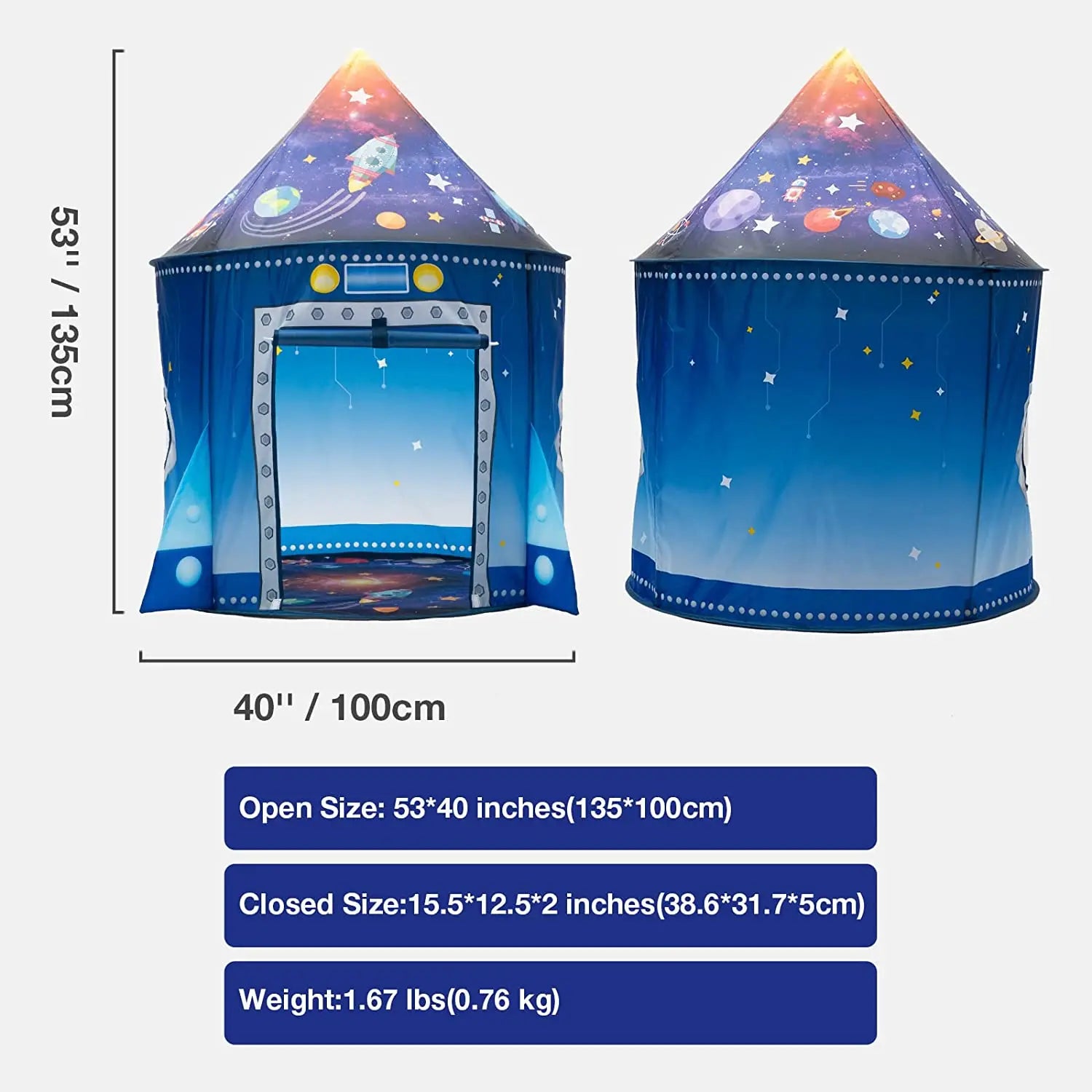 🚀✨ Blast Off into Adventure with the Rocket Ship Kids Tent!