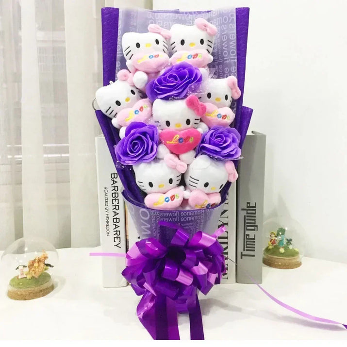 Purrfect Plush Kitty Bouquet - The Little Big Store