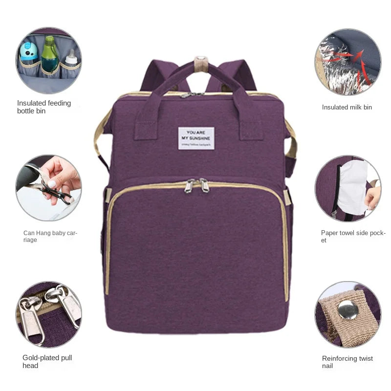 Elegance & Ease™: The Ultimate PU Leather Diaper Bag for Modern Moms