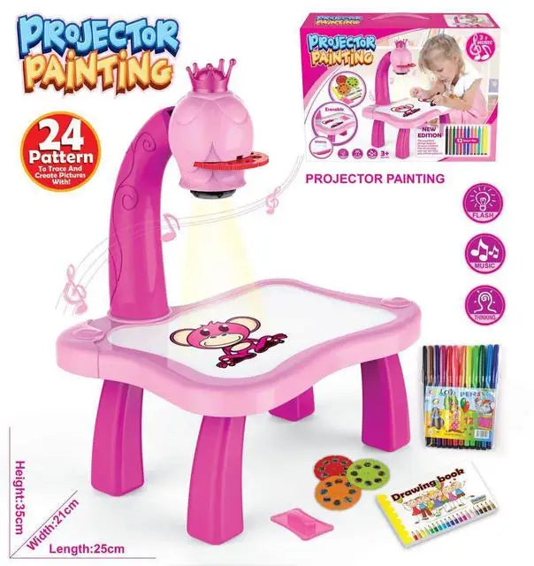 Sparkle & Create: LED Projector Painting Desk - Fun Learning for kids - The Little Big Store