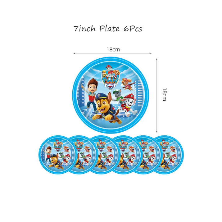 Paw Patrol Extravaganza: Anime Birthday Party Decorations with Tableware – Children's Favorite Toys and Accessories, Perfect for Paw-some Celebrations! - The Little Big Store