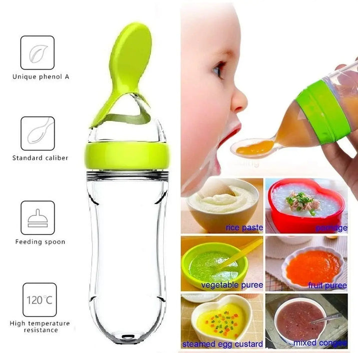 SqueezEase: Silicone Baby Feeding Bottle Cup - The Little Big Store