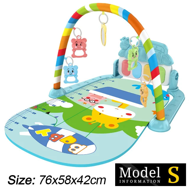 Baby Music Play Gym: Fitness Stand with Piano, Crawling Blanket, and Pedal Game Pad