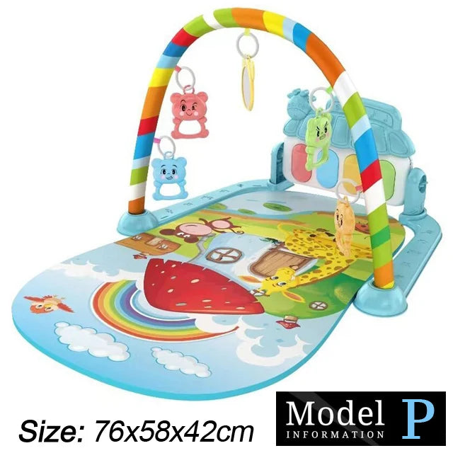 Baby Music Play Gym: Fitness Stand with Piano, Crawling Blanket, and Pedal Game Pad