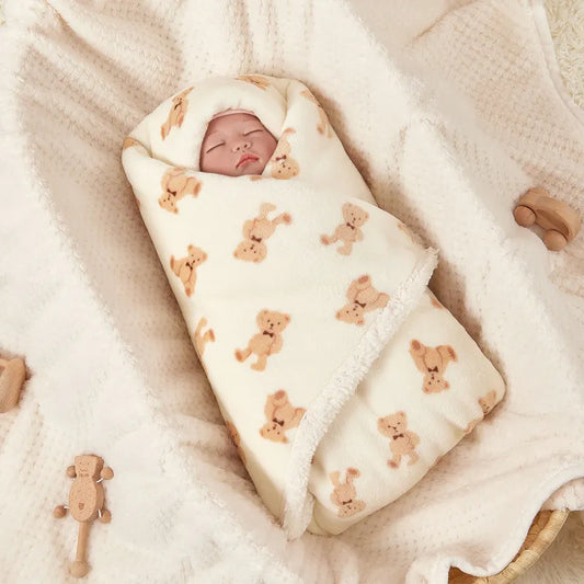 🌨️👶 Winter Baby Blanket: Cozy Fleece Warm Quilt for Newborns! 🌟🍼