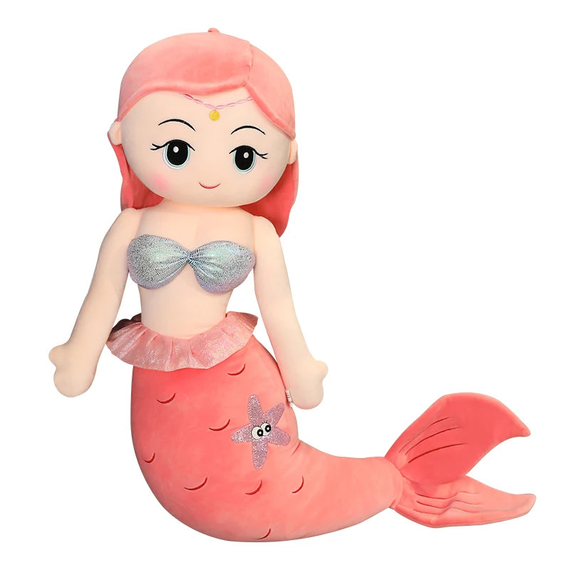 Swim into Sweet Dreams: Multi-Sized Kawaii Mermaid Plush Toys - The Little Big Store
