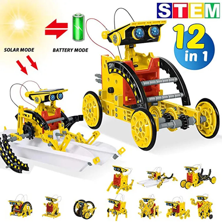 SolarBot Explorers: 12-in-1 Science Experiment Solar Robot Kit for Kids 🚀🤖🌞