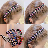 Radiant Waves: Non-slip Rhinestone Headbands for Women and Girls! - The Little Big Store