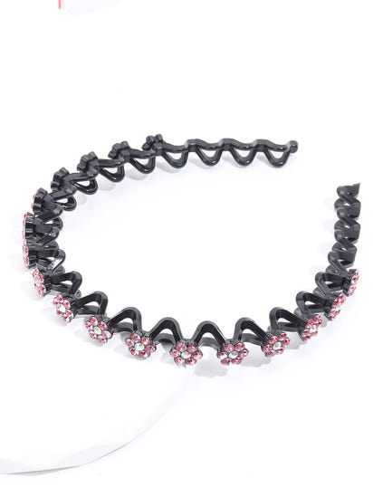 Radiant Waves: Non-slip Rhinestone Headbands for Women and Girls! - The Little Big Store