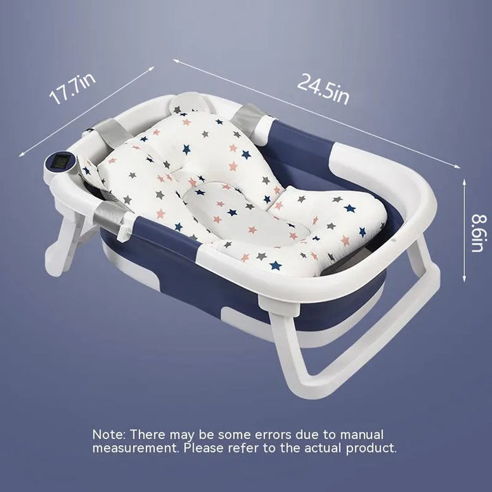 Smart Splash Tub: Foldable Baby Bathtub with Real-time Temperature Monitoring! 🛁👶🌡️ - The Little Big Store