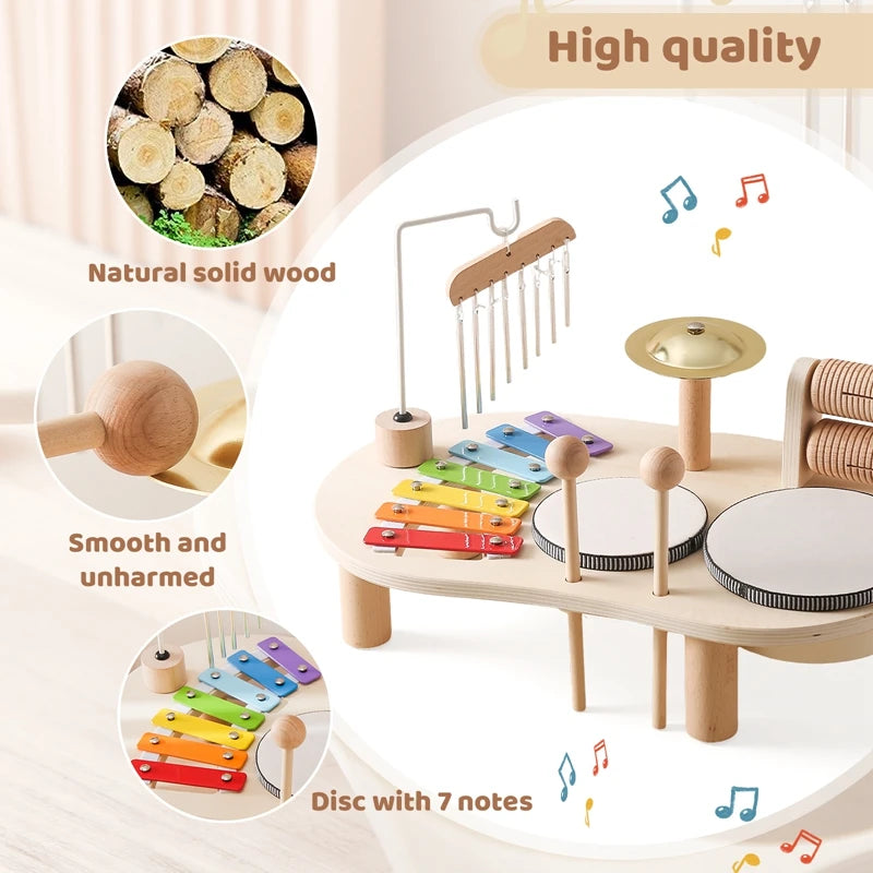 Wooden Bandstand Model Removable Set Mobile Drum