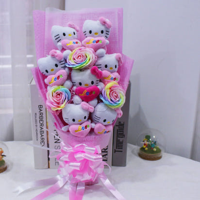 Purrfect Plush Kitty Bouquet - The Little Big Store