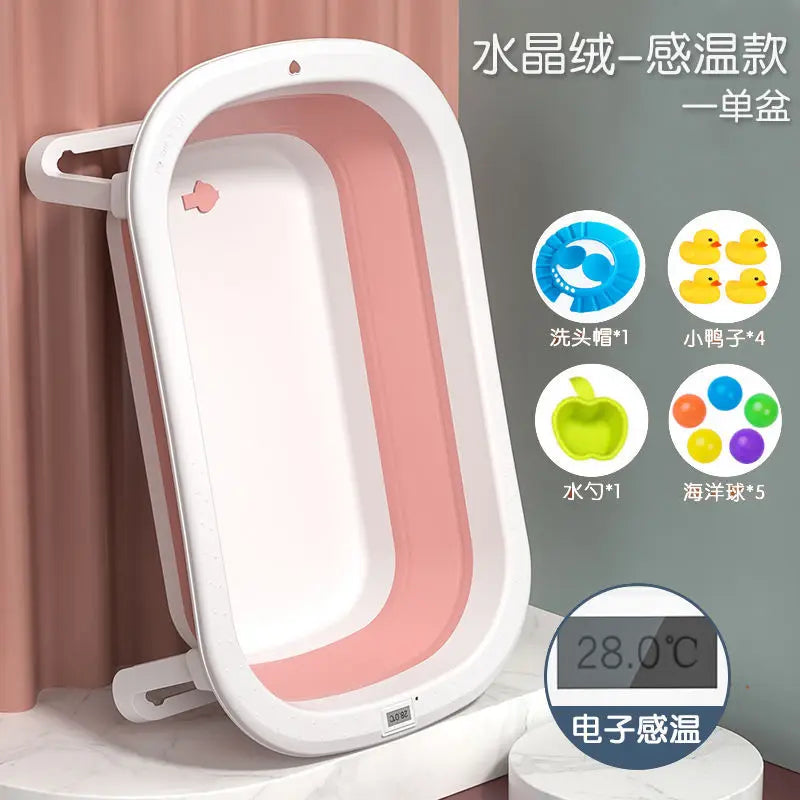 Versatile and Convenient: Children's Folding Bathtub Set! 🛁👶🌟 - The Little Big Store