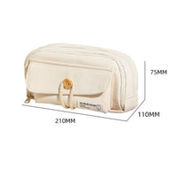✏️🎒 Student Cute Pencil Bag: Button Cotton Cord Cloth Stationery Bag - Large Capacity Storage Bag for School Supplies! 🌟📚 - The Little Big Store