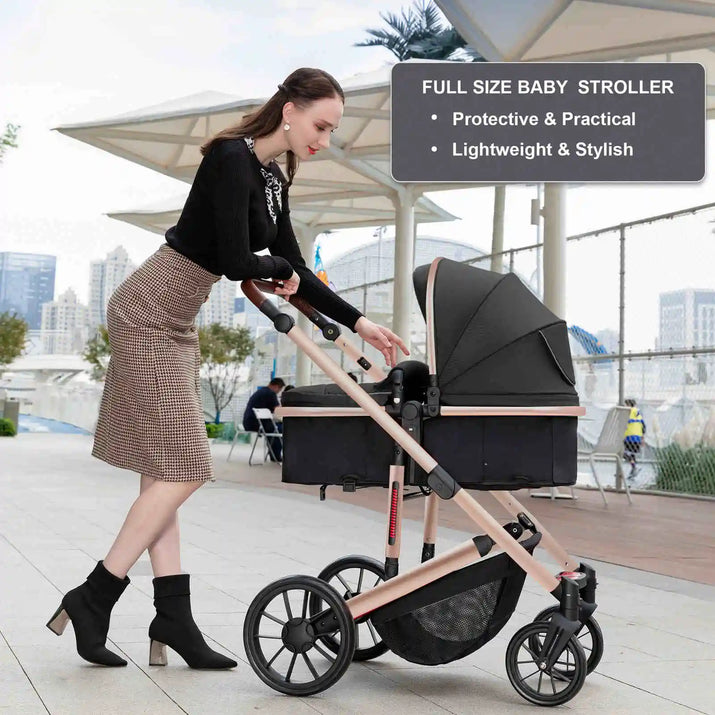 WanderWheels: 3-in-1 Portable Baby Stroller & Car Seat Combo - The Little Big Store