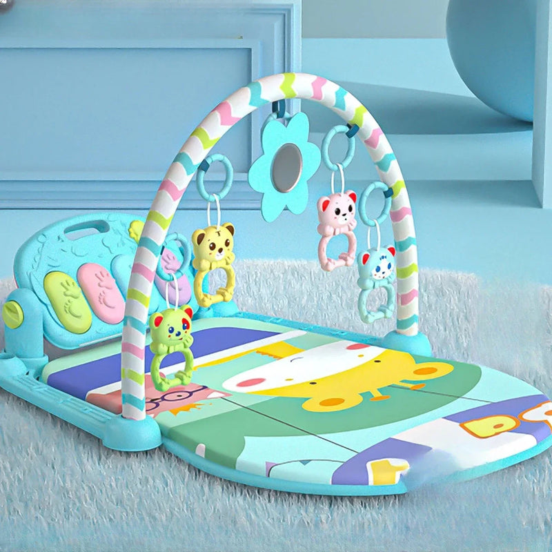 Baby Music Rack Play Mat: Puzzle Carpet with Piano Keyboard, Infant Gym Activity Rug
